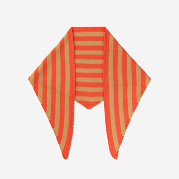 Camel Poppy | Simple Stripe Triangle Scarf