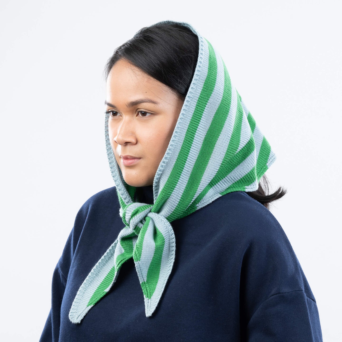 Simple Stripe Triangle Scarf