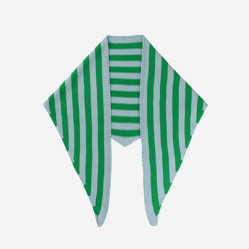 Kelly Stone Blue | Simple Stripe Triangle Scarf