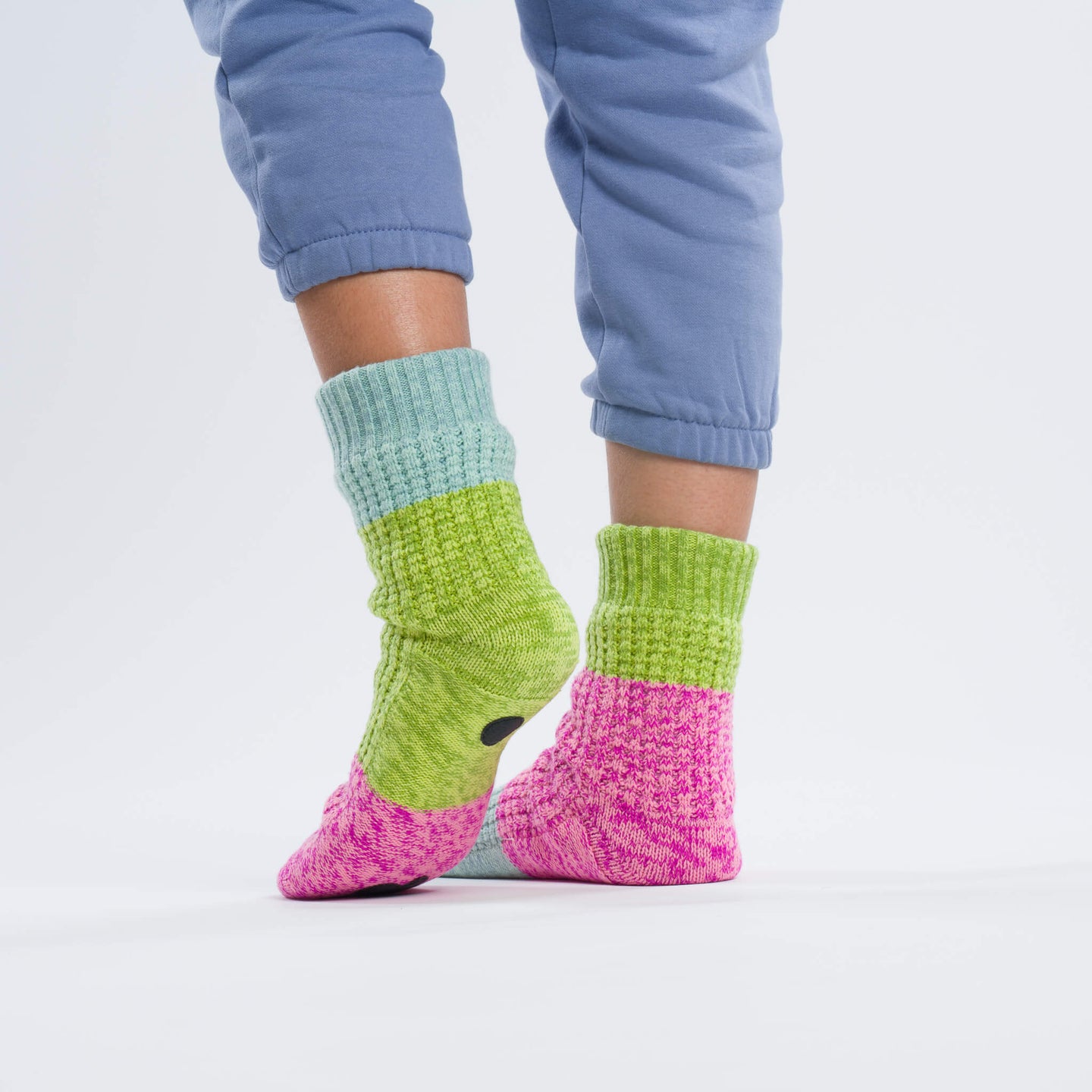 Trio Waffle House Socks Unisex Colorful Cozy Thick Fleece Knit Socks