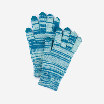 Jade Teal | Twist Touchscreen Gloves Stretch Random Stripes