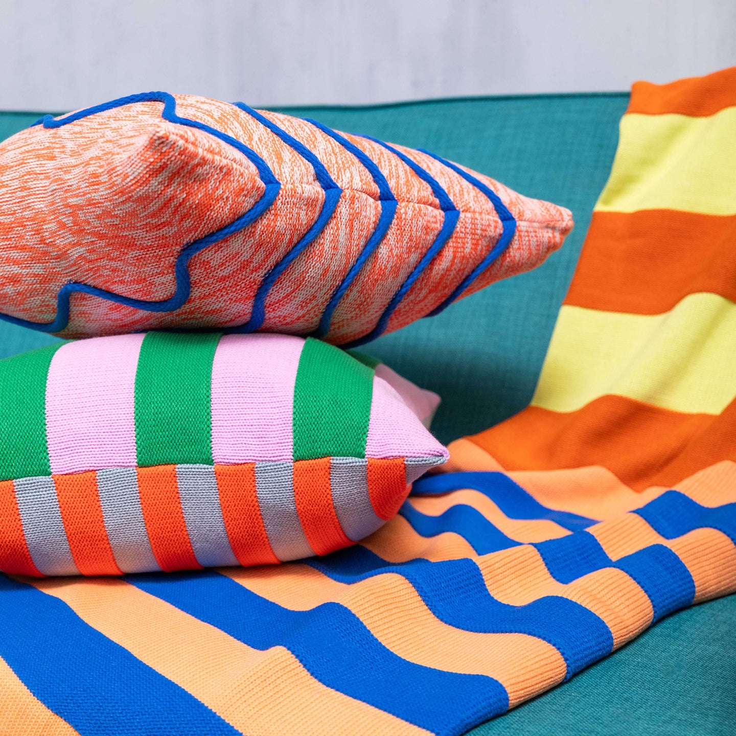 Squiggle Stripe Pillow Cover