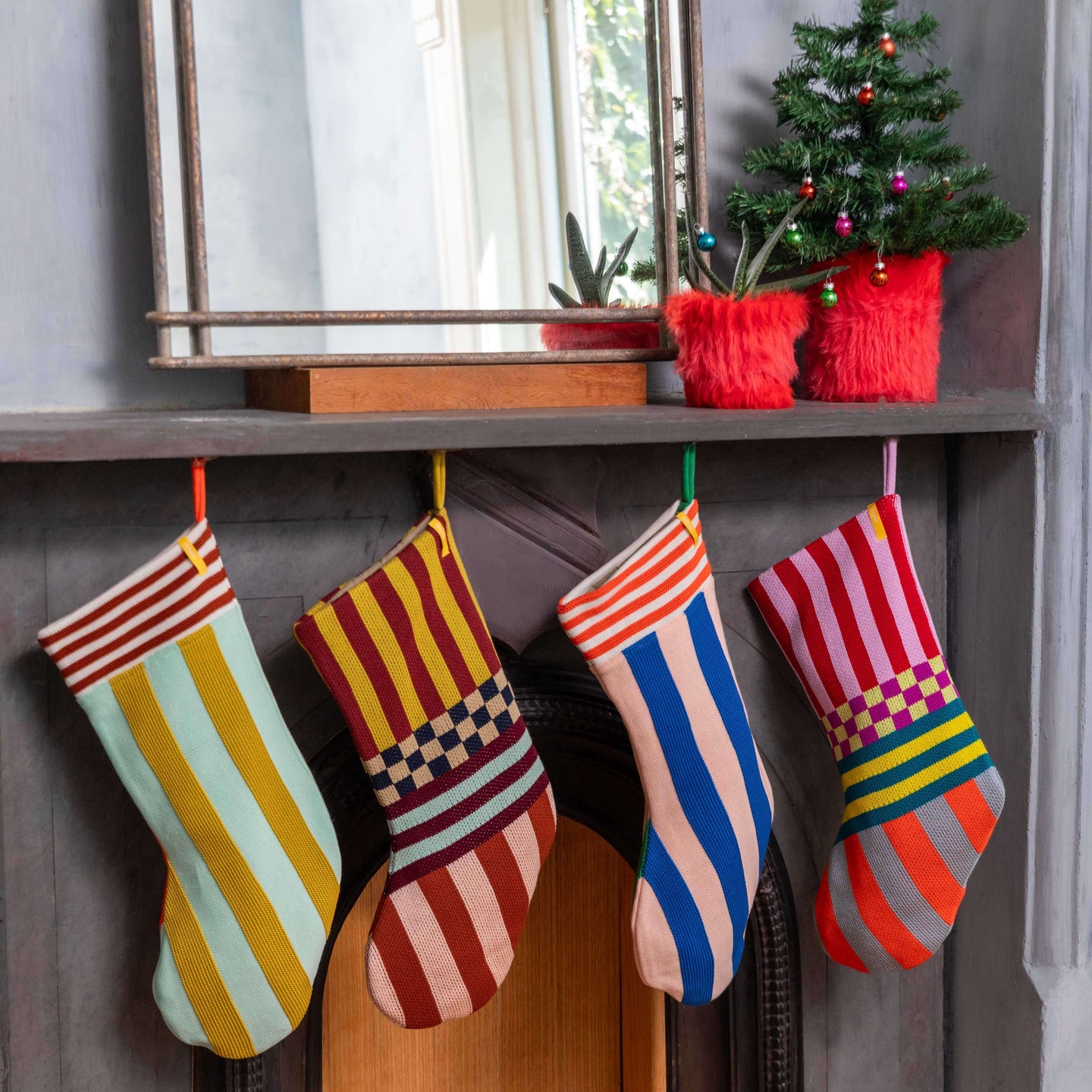 Pattern Patch Holiday Stocking