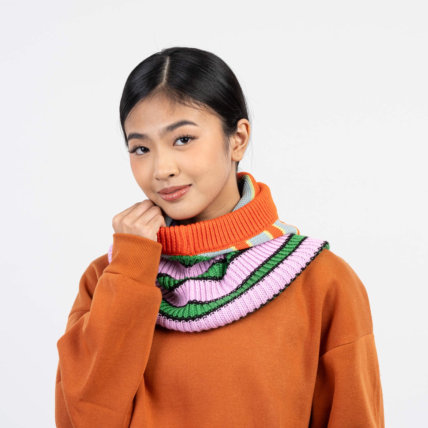 Zipper Stripe Hood