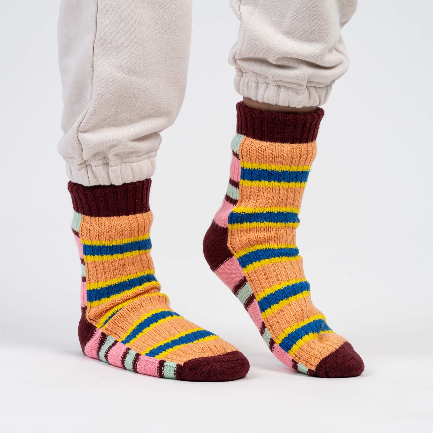 Zipper Stripe House Socks