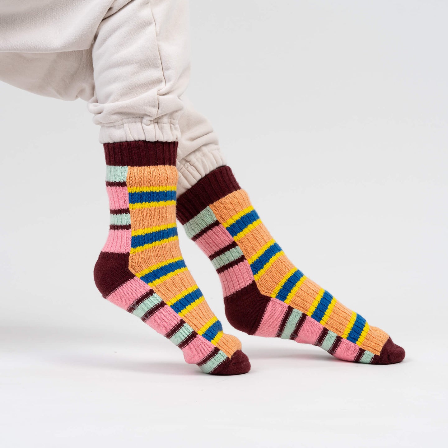 Zipper Stripe House Socks