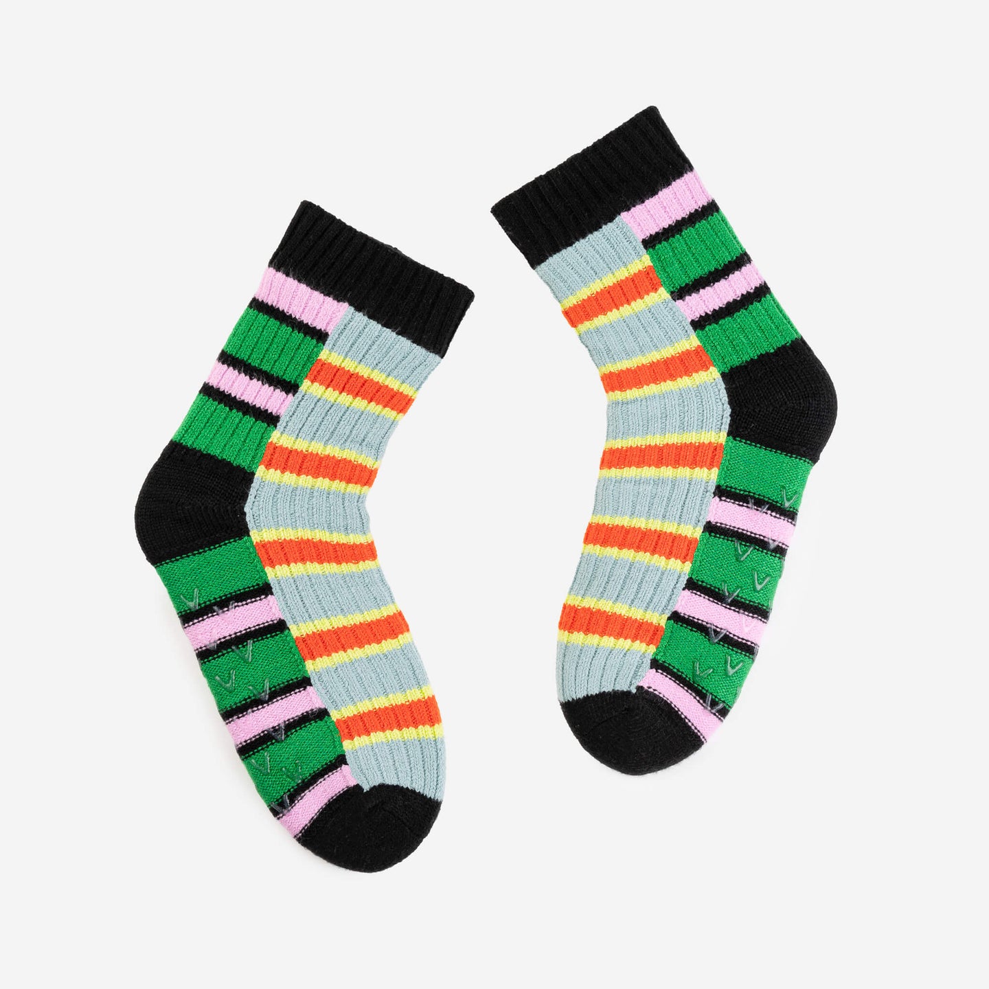 Zipper Stripe House Socks