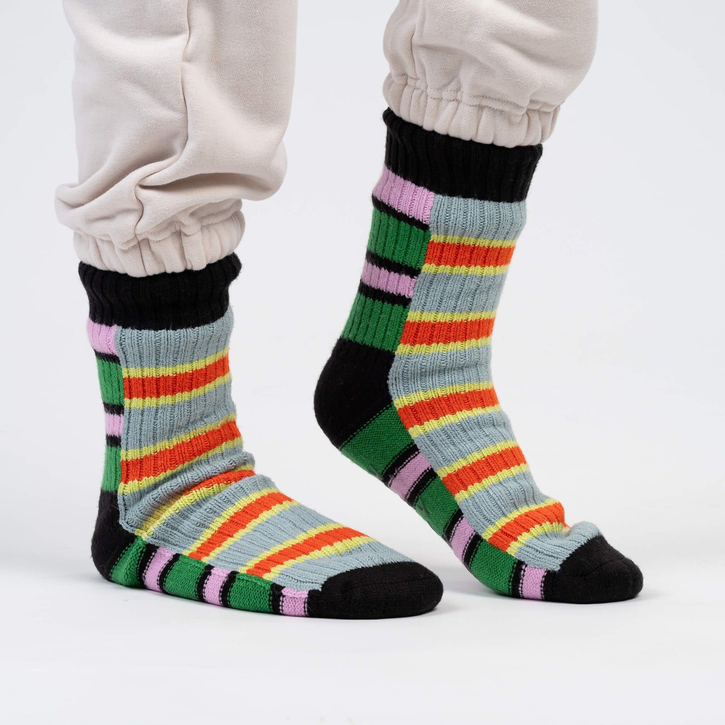 Zipper Stripe House Socks