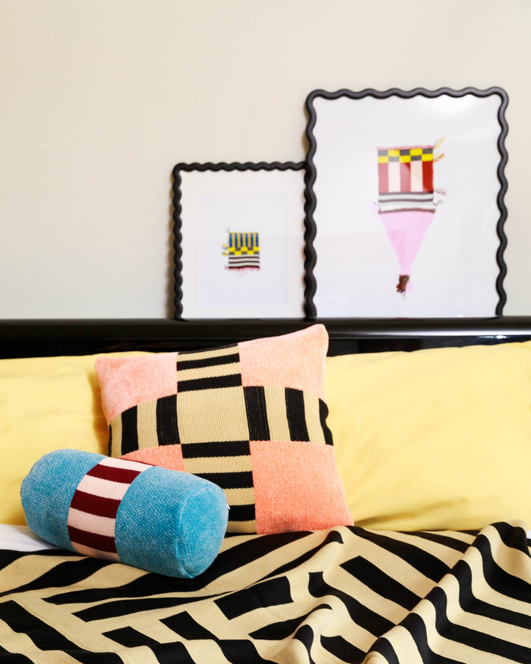 bright textile swatch art print poster modern bold home decor gift
