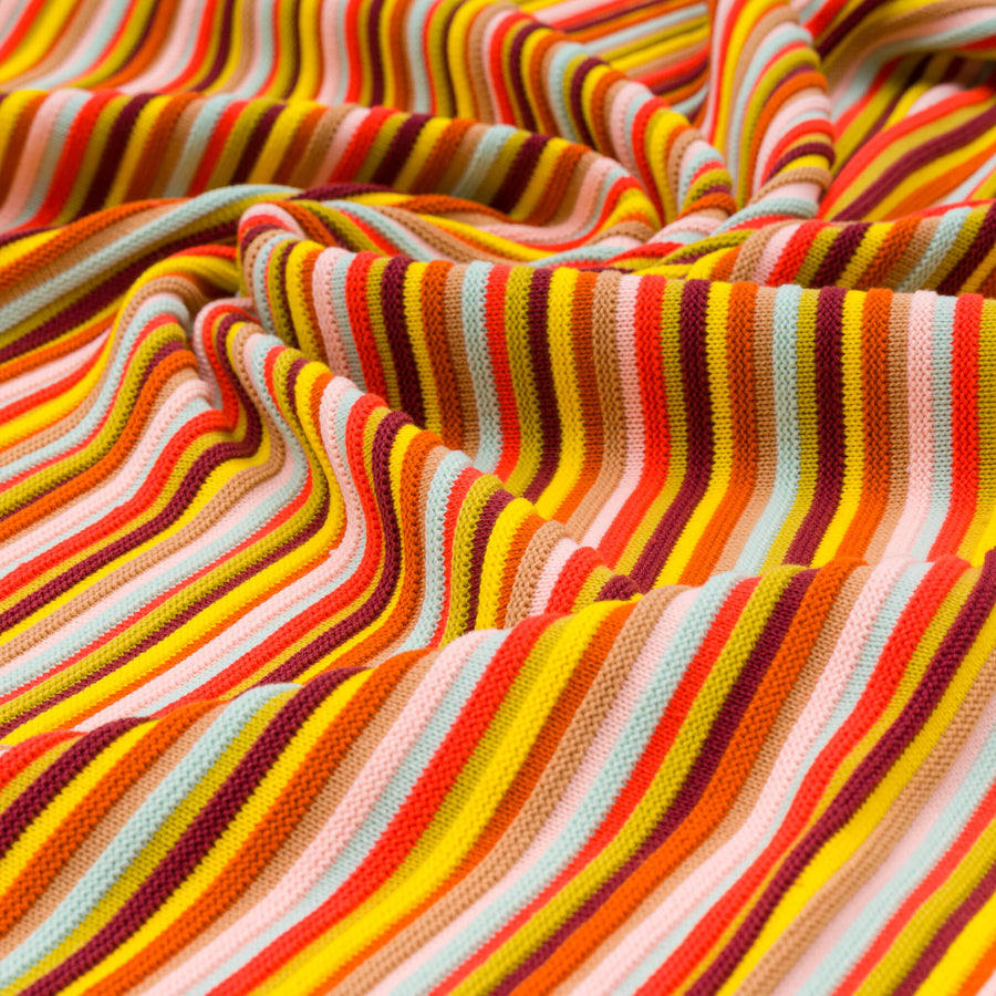 Desert | Circus Stripe Texture Multi Color Throw Squiggle Stripe