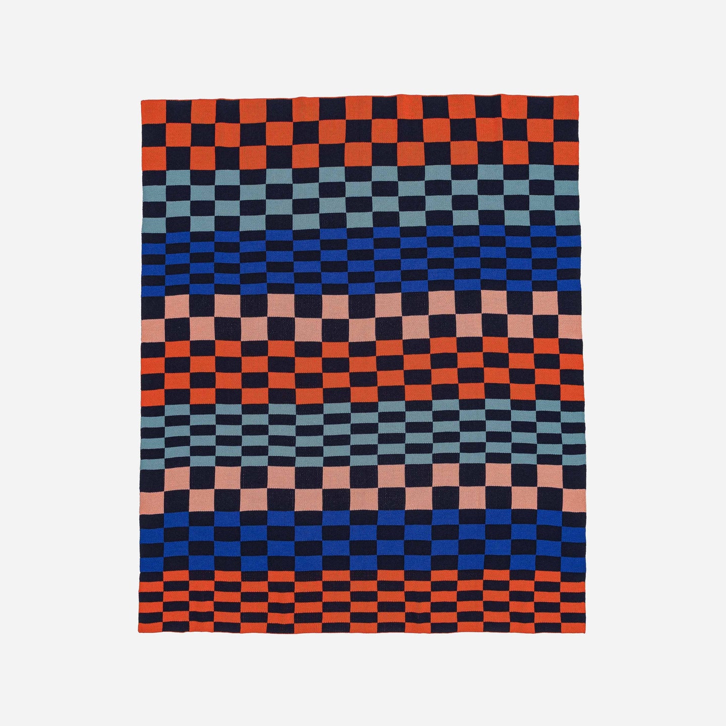 Albers Checkerboard Knit Throw Blanket