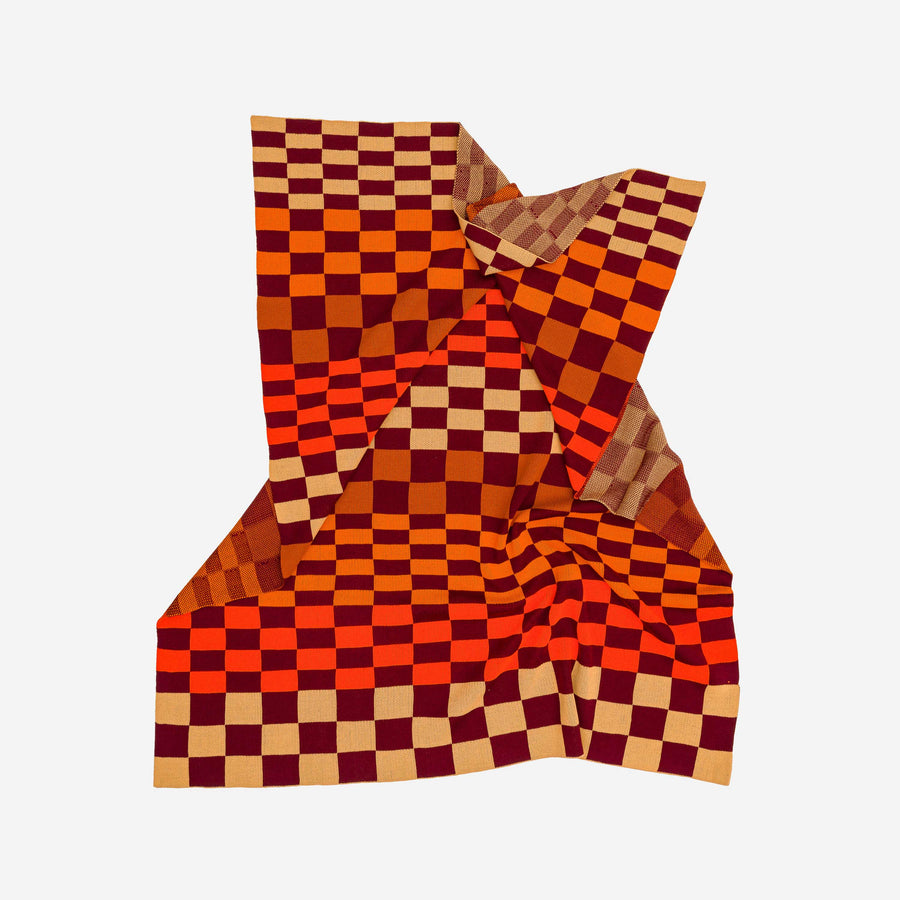 Rainbow | Albers Checkerboard Knit Throw Blanket