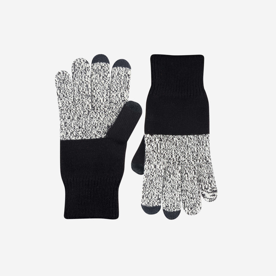 Black | Mens Colorblock Touchscreen Gloves