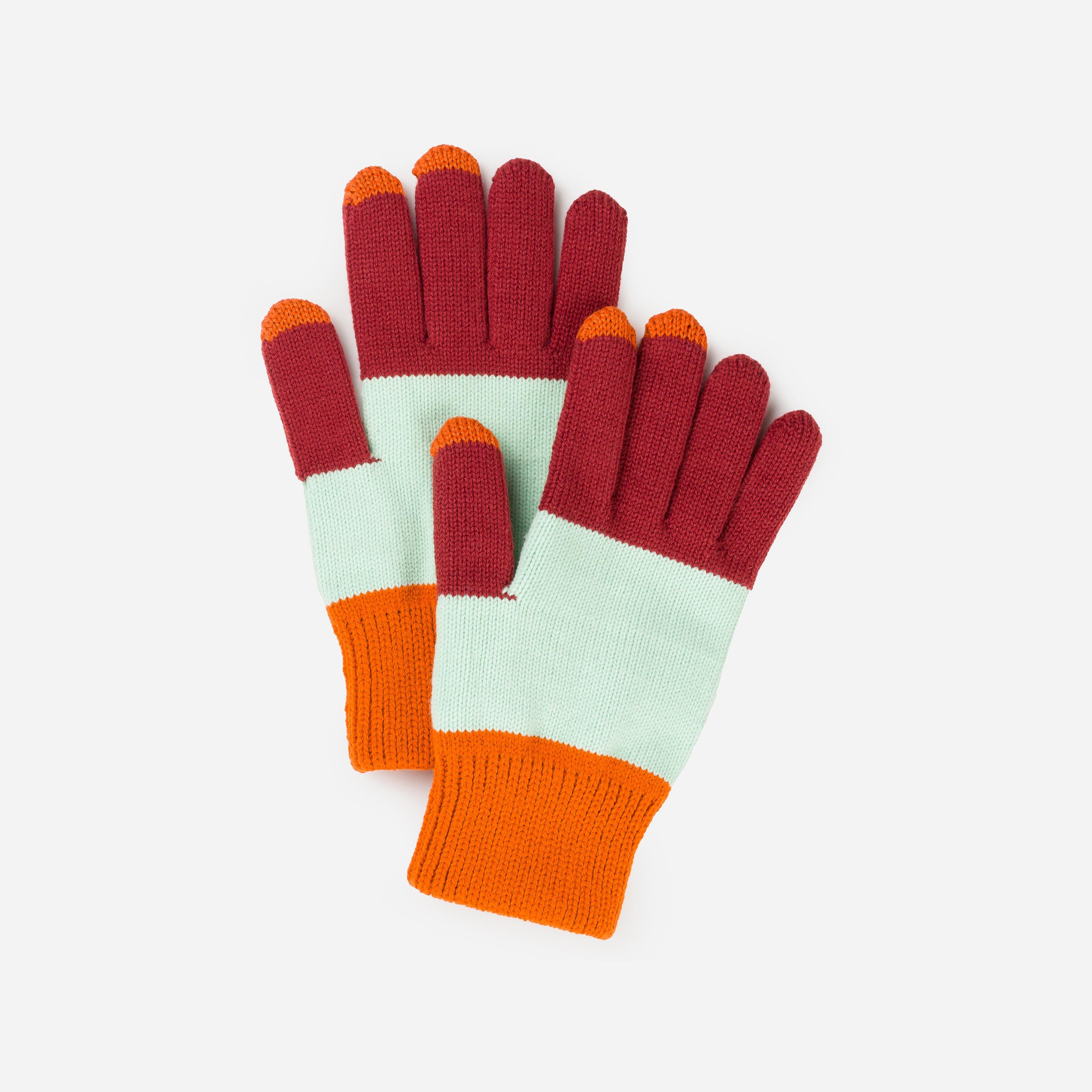 Women's Knitted Gloves Fashion Heart Printed Winter Warm