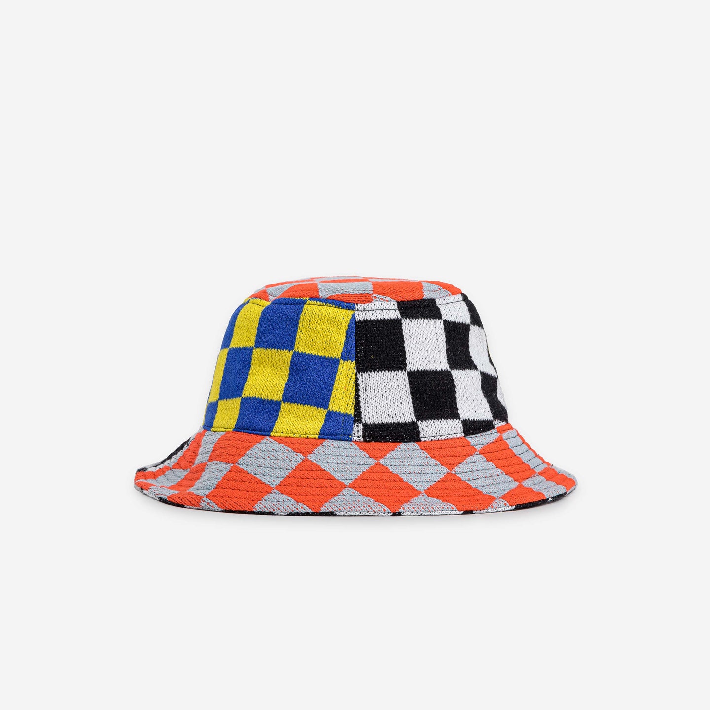 Checkerboard Patchwork Bucket Hat - Knit Bucket Hat – VERLOOP | knits