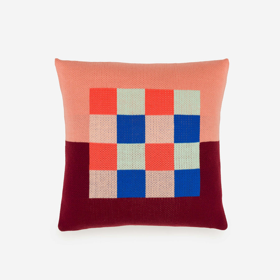 Cobalt Pink | Gingham Checkerboard Pillow Cover