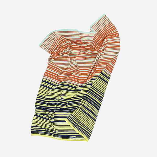 Flame Jade | textured design of a knit throw with a white background and vibrant colors with a stylish design