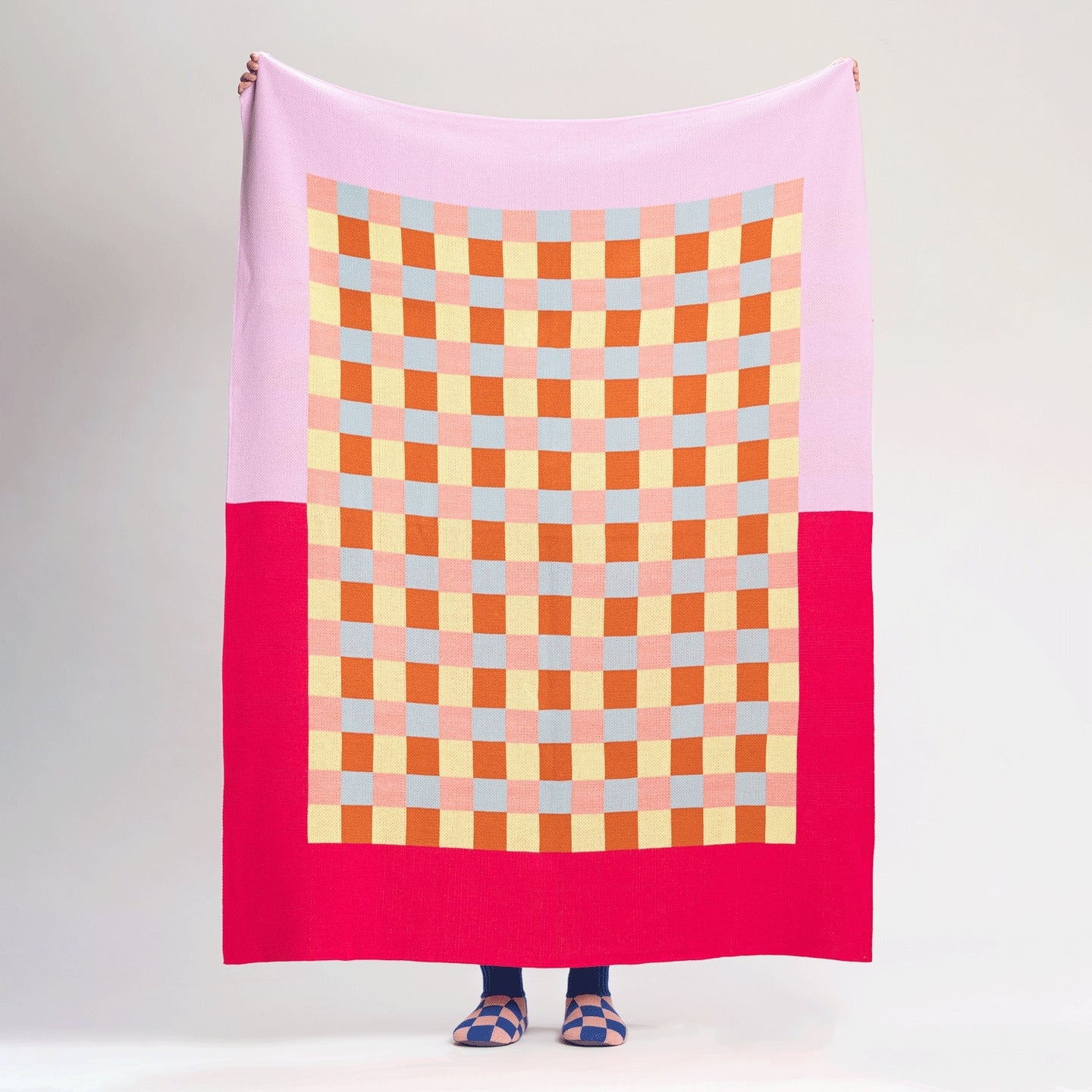 Gingham Checkerboard Throw – VERLOOP | knits