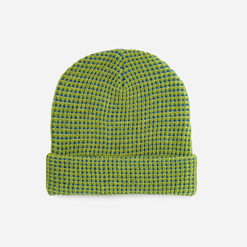 Green | Grid Simple Rib Hat beanie