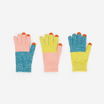 Lime Coral | Pair and Spare Gloves Set of 3 Mismatched Gift Winter Gloves