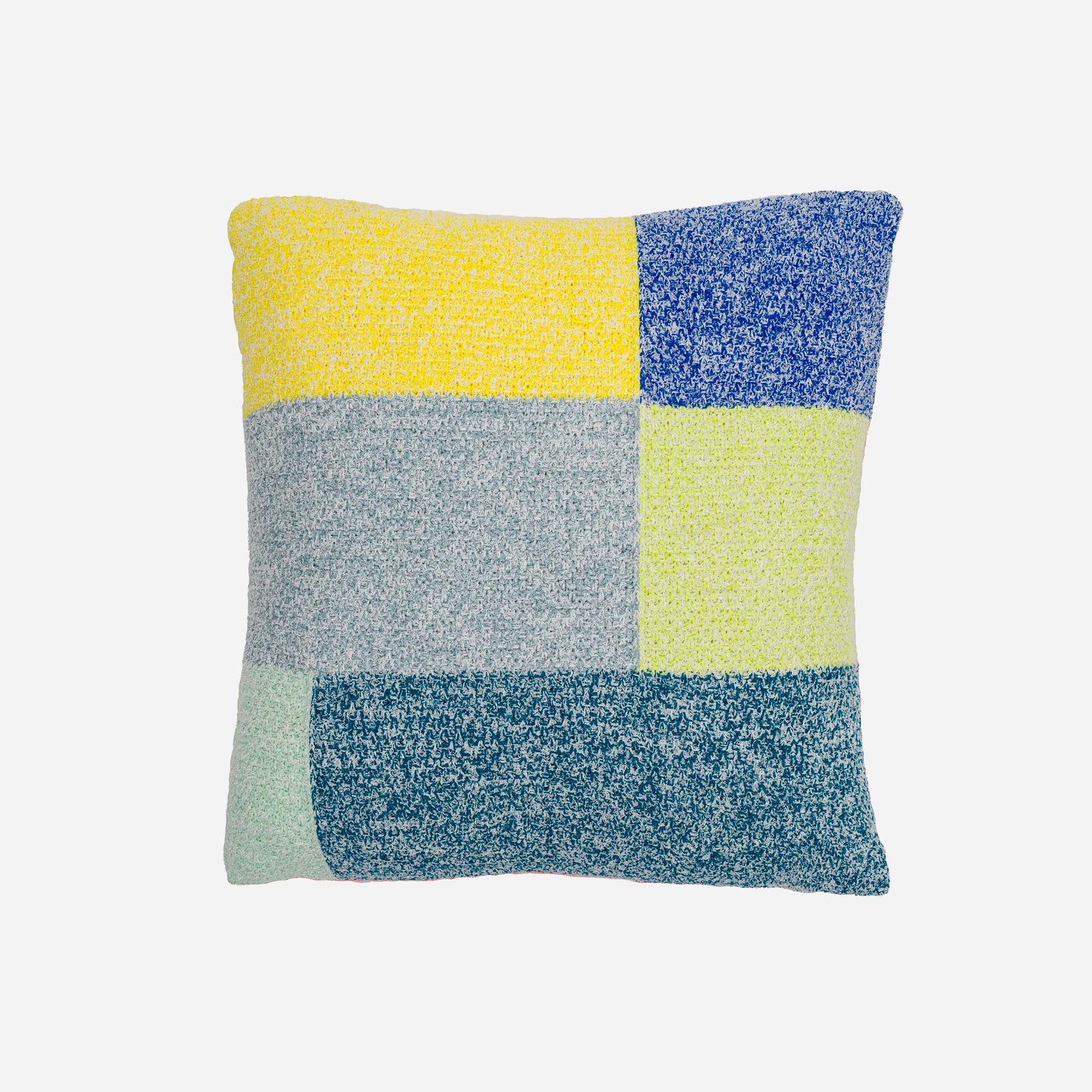 PET Knit Pillow Cover Colorblock Multicolor