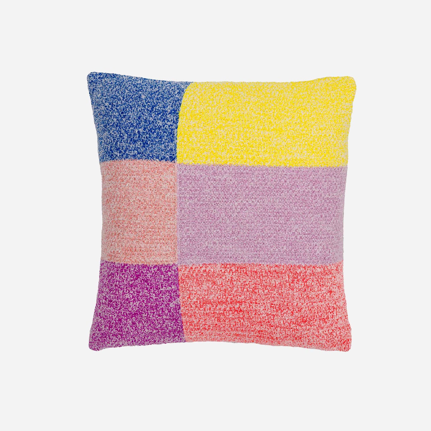 PET Knit Pillow Cover Colorblock Multicolor