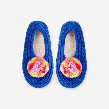 Cobalt | Marble Pommed Rib Slippers