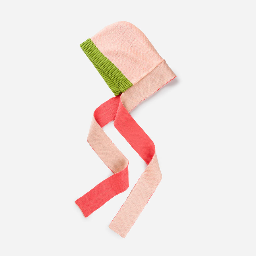 Melon Blush | Polder Knit Hooded Scarf Reversible Wear On Model
