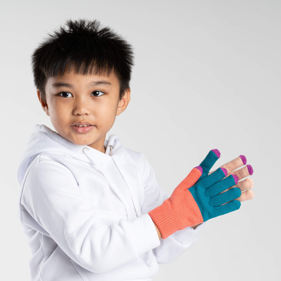 Poppy Stone Blue | Kids Pair and Spare Glove Sets