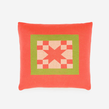 Melon Blush | Quilt Block Pillow Case Knit