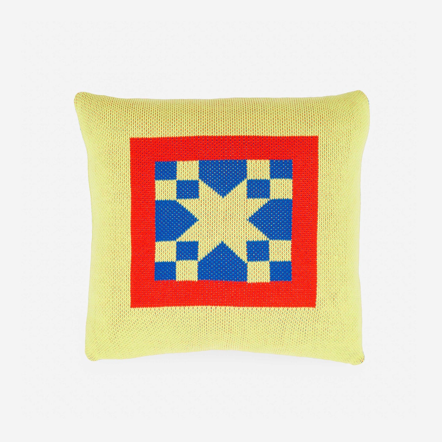 Quilt Block Pillow Case Knit