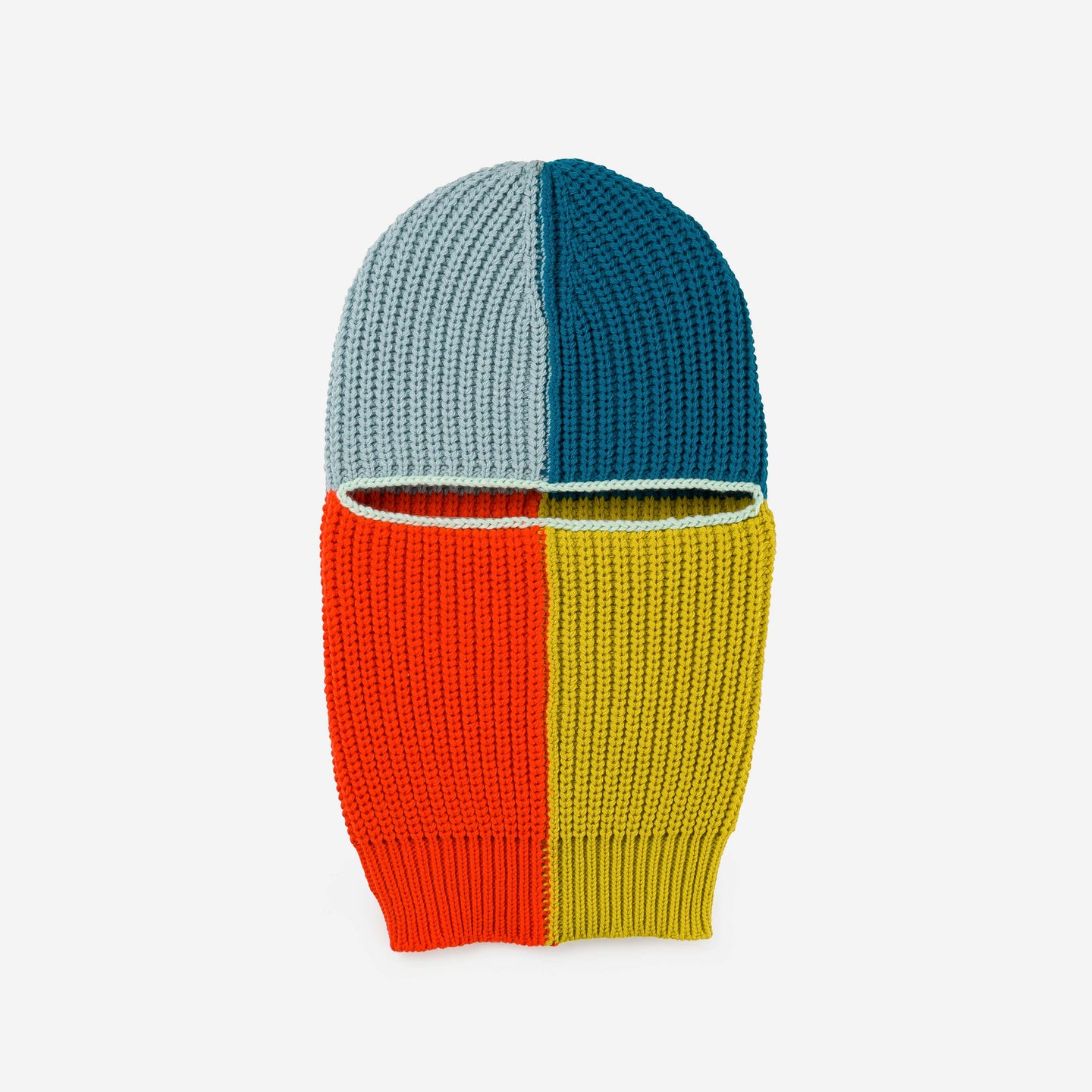 Quattro Knit Rib Colorblock Balaclava Ski Mask
