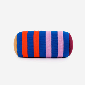 Cobalt | Quattro Stripe Colorful Knit Bolster
