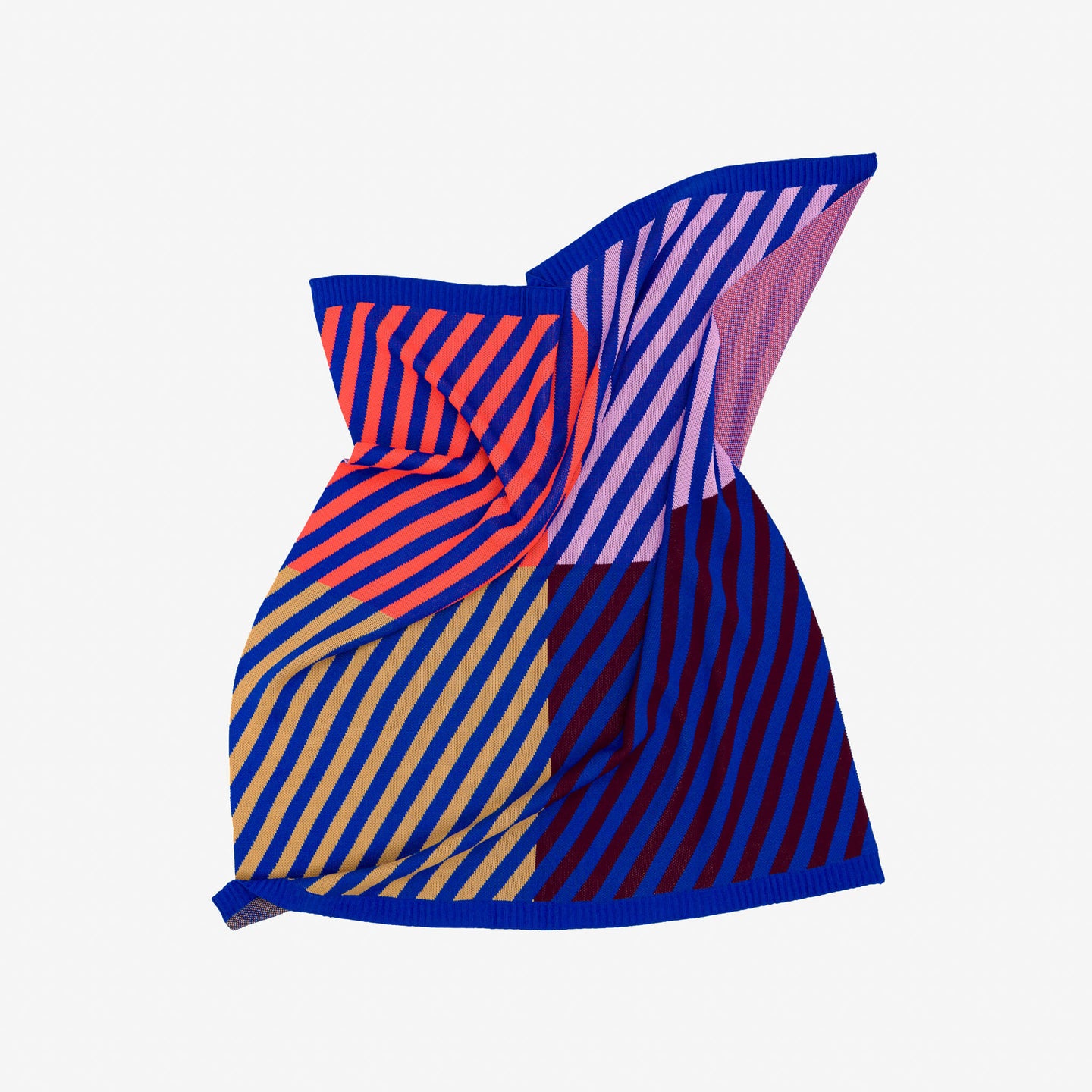 Quattro Stripe Colorful Knit Throw Blanket Verloop