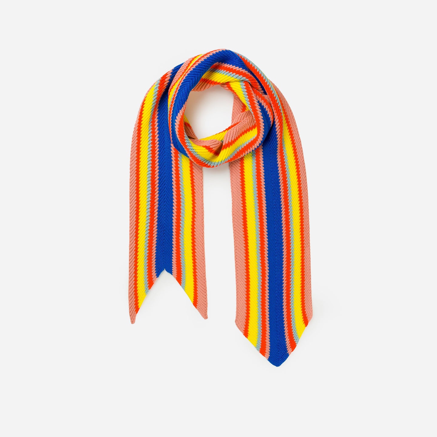 Ribbon Striped Knit Scarf Herringbone Chevron textured long scarf pattern unisex 