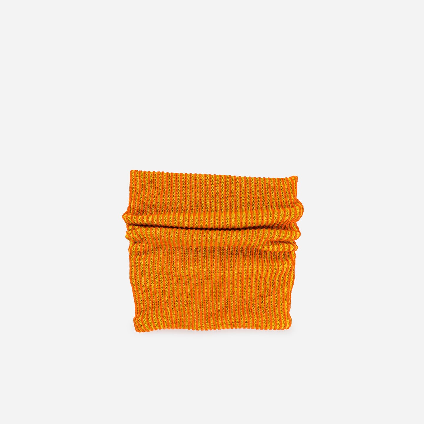 Simple Rib Knit Snood Neckwarmer Stretchy Cozy Stripe Contrast