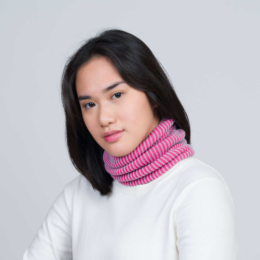 Yellow | Simple Rib Knit Snood Neckwarmer Stretchy Holiday Gift