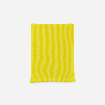 Yellow | Simple Rib Knit Snood Neckwarmer Stretchy Cozy Turtleneck Stripe Contrast