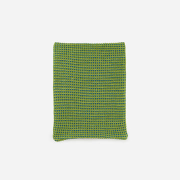 Green | Grid Knitted Snood Knit Neckwarmer Stretch Turtleneck Green