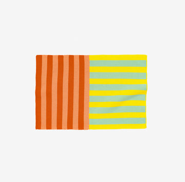 Jade Yellow | Stripe Mini Rug Multi Purpose Knit Stripe Rug