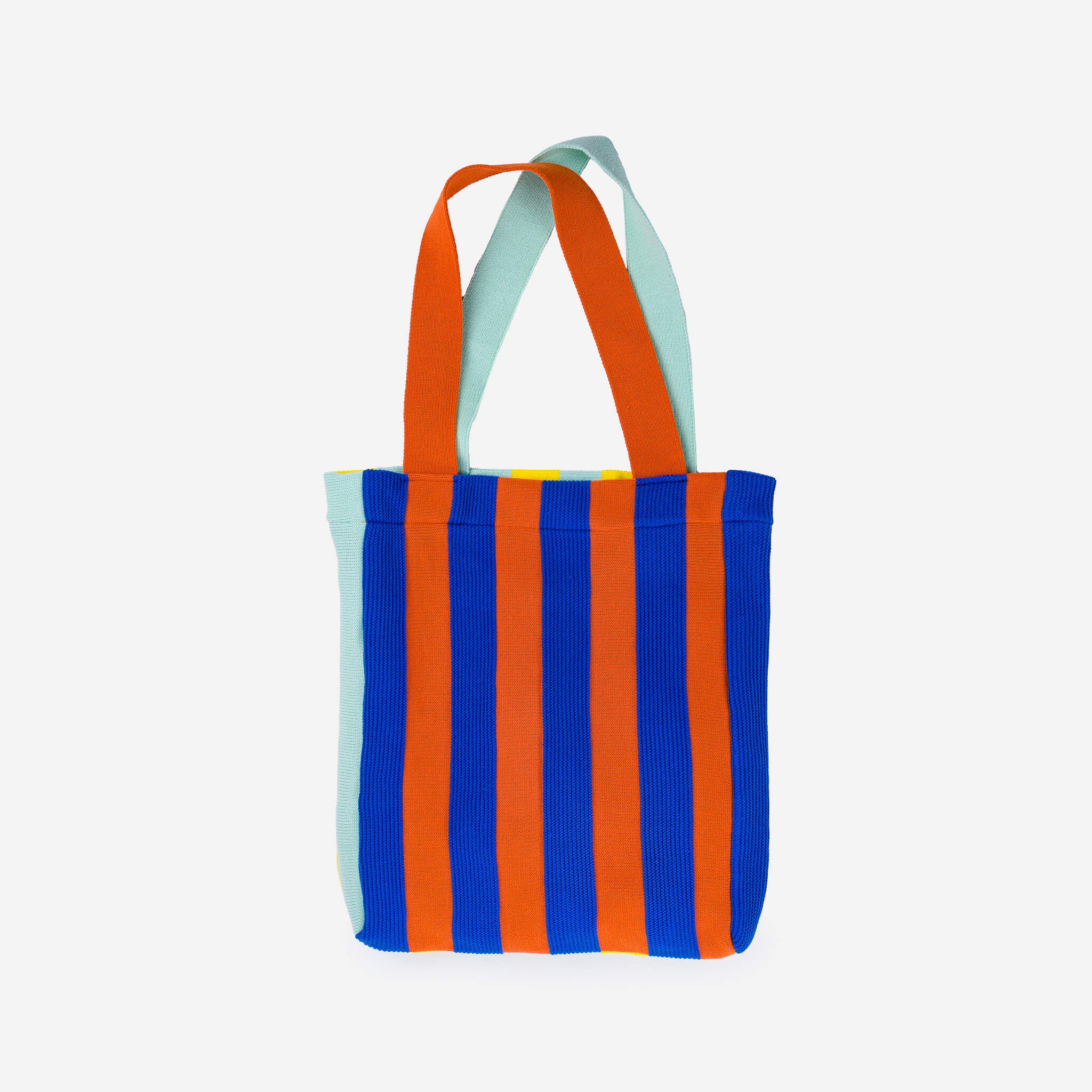 【AAKE】LOOPY KNIT SHOULDER BAG Super Stripe Reversible Knit Tote Bag - All purpose washable