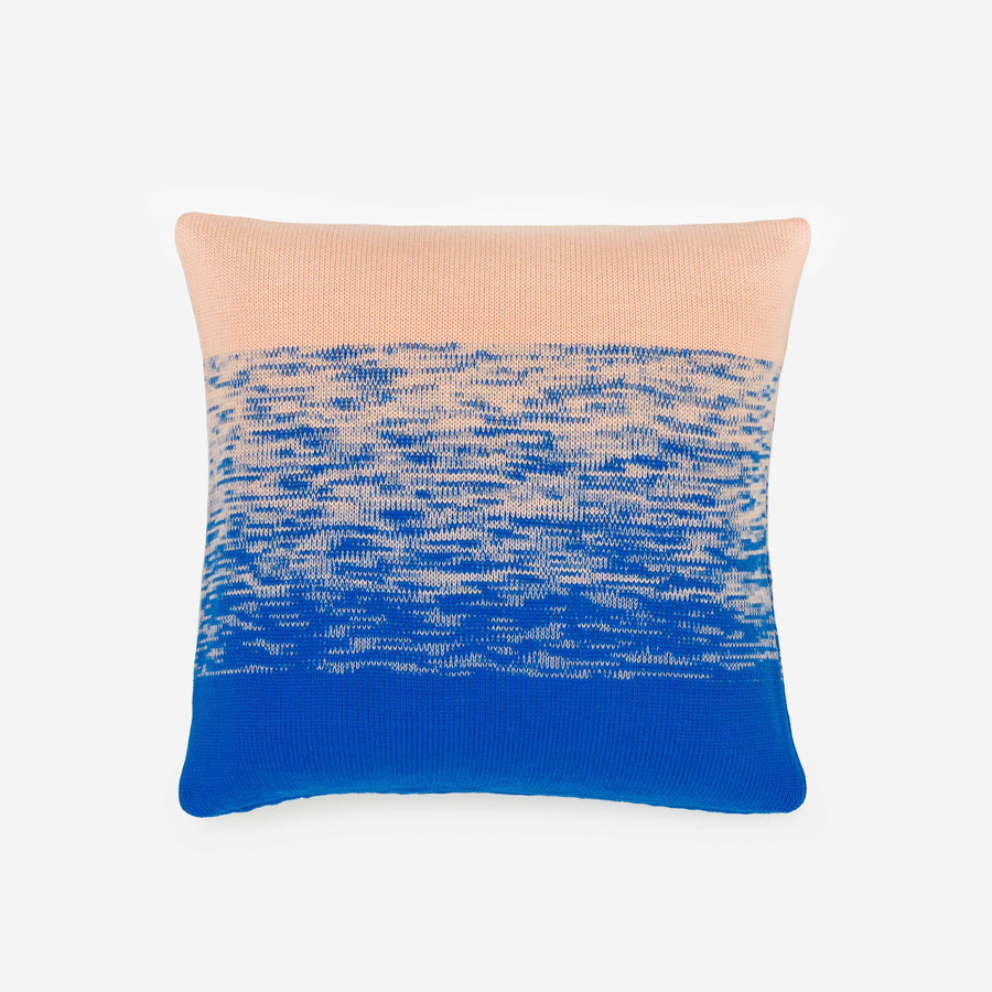 Cobalt Melon | Sunrise Sunset Circle Gradient Ombre Stripe Pillow Case