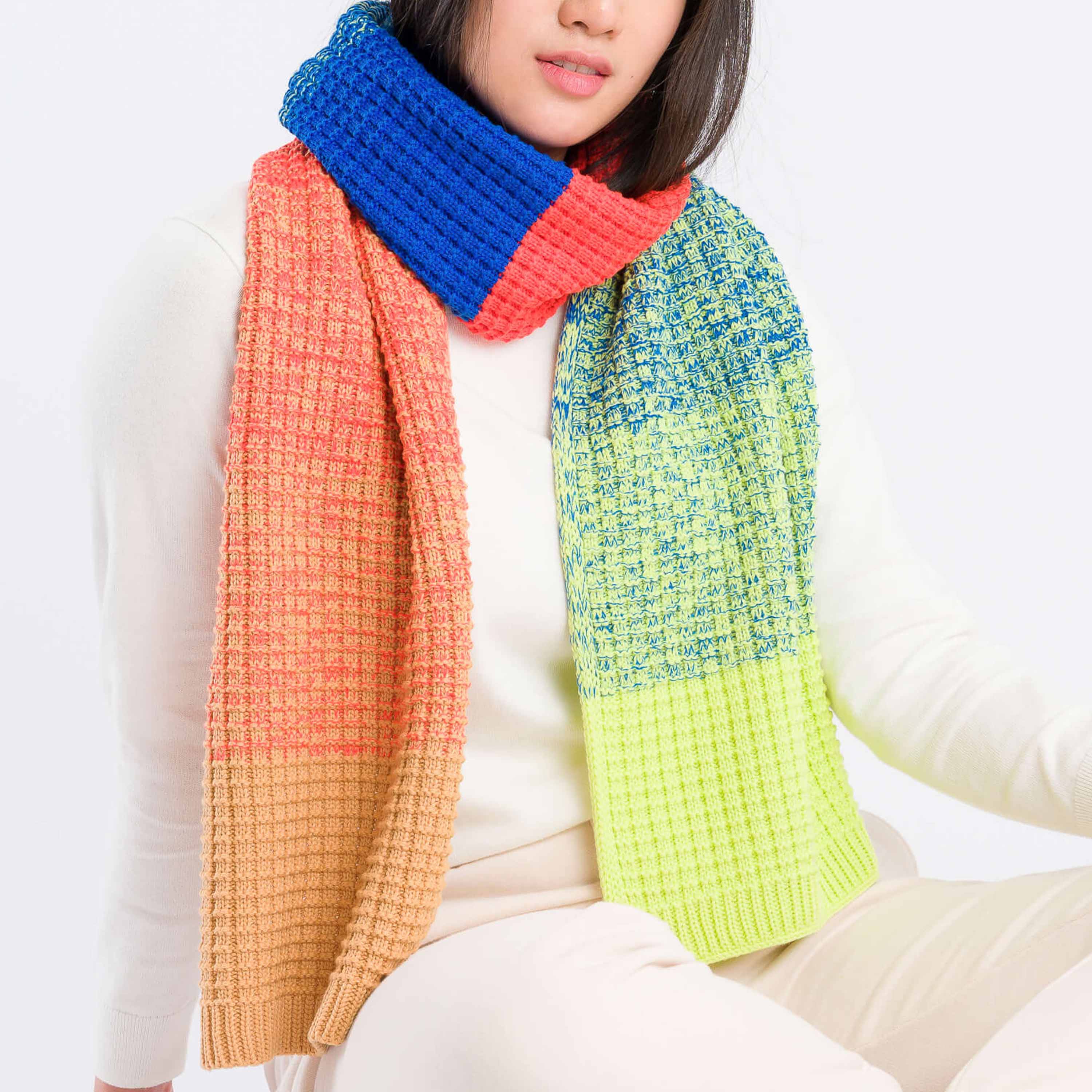 Verloop Knits Checkerboard Spill Big Knit Scarf