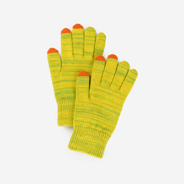 Golden Olive Green | Trio Touchscreen Knit Winter Gloves Unisex Mens Stretch