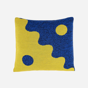 Golden Olive Navy | Yin Yang Pillow Cover