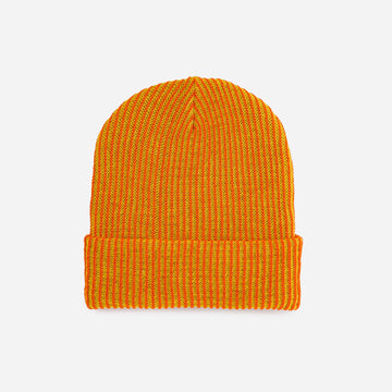 Golden Olive Flame | Simple Rib Hat Knit Slouchy Cap Stretchy Unisex one size  fits men